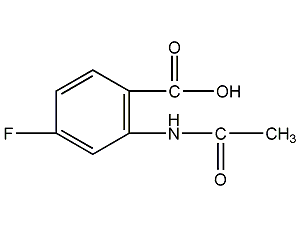 2-乙酰氨基-4-氟代苯甲酸结构式