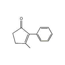3-甲基-2-苯基-2-环戊烯-1-酮结构式