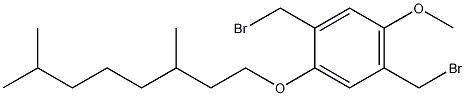 2,5-双(溴甲基)-1-甲氧基-4-(3',7'-二甲基辛氧基)苯结构式