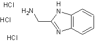 2-(氨甲基)苯并咪唑二盐酸盐水合物结构式