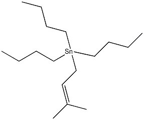 三正丁基(3-甲基-2-丁烯基)锡结构式