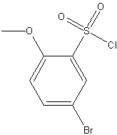 5-溴-2-甲氧基苯磺酰氯结构式