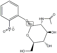 2-硝基苯2-乙酰胺基-2-脱氧-α-D-吡喃葡糖苷结构式