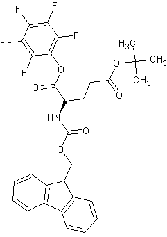 FMOC-L-谷氨酸-γ-叔丁酯α-五氟苯基酯结构式