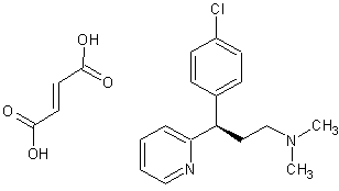 (+)-氯苯吡啶马来酸盐结构式