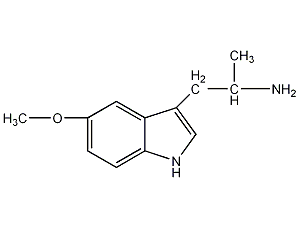 5 -甲氧基-a-甲基色胺结构式