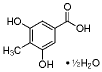 3,5-二羟基-4-甲基苯甲酸半水结构式