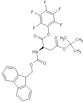 FMOC-L-天冬氨酸-β-叔丁酯-α-五氟苯酯结构式