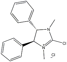 (4S,5S)-2-氯-1,3-二甲基-4,5-二苯基-1-氯化咪唑翁结构式
