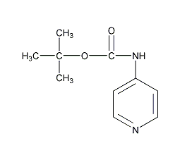 4-(叔丁氧羰基氨基)吡啶结构式
