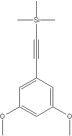 1-[(三甲基硅基)乙炔]-3,5-二甲氧基苯结构式