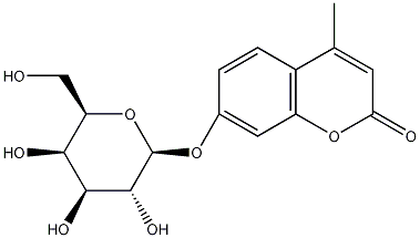 4-甲基伞形酮-β-D-葡萄糖苷结构式