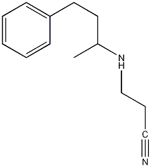 3-[(1-甲基-3-苯基丙基)氨基]丙腈结构式
