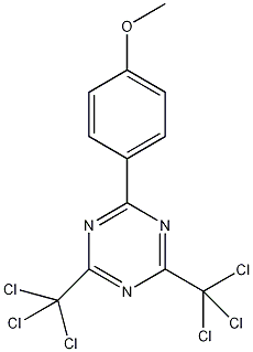 2-(对甲氧基苯基)4,6-双(三氯甲基)-1,3,5-三嗪结构式