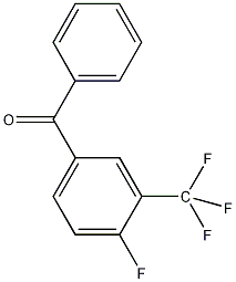 4-氟-3-(三氟甲基)二苯甲酮结构式