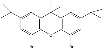 4,5-二溴-2,7-二叔丁基-9,9-二甲基呫吨结构式