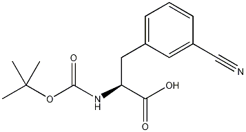 (S)-N-BOC-3-氰苯丙氨酸结构式