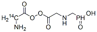 草甘膦-(甘氨酸-2-14C)结构式