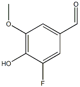 3-氟-4-羟基-5-甲氧基苯甲醛结构式