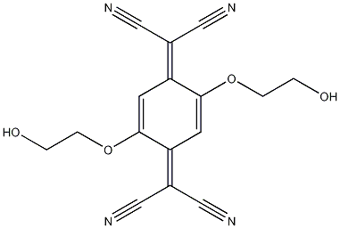 2,5-二(2-羟基乙氧基)-7,7,8,8-四氰基喹喏二甲烷结构式