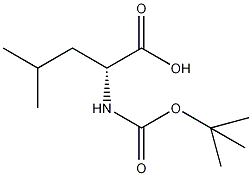 叔丁氧羰基-D-亮氨酸一水物结构式