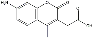 7-氨基-4-甲基-3-香豆素醋酸结构式