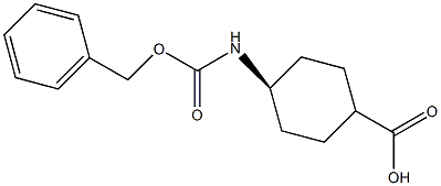 反-4-(苄氧羰基氨基)环己基羧酸结构式
