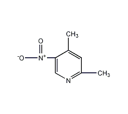 2,4-二甲基-5-硝基吡啶结构式