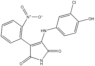 3-[(3-氯-4-羟苯基)氨基]-4-(2-硝苯基)-1H-吡咯-2,5-二酮结构式