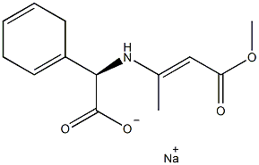 (R)-(+)-α-[(3-Methoxy-1-methyl-3-oxo-1-propenyl)amino]-1,4-cyclohexadiene-1-acetic acid sodium salt