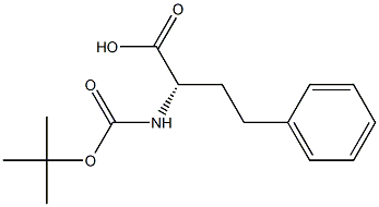 (S)-2-(叔丁氧羰基氨基)-4-苯基丁酸结构式