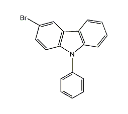 3-溴-9-苯基-9H-咔唑结构式
