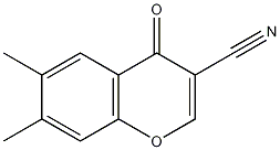 3-氰基-6,7-二甲基色酮结构式