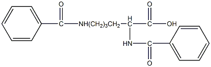 α,ε-联苯甲酰-DL-赖氨酸结构式