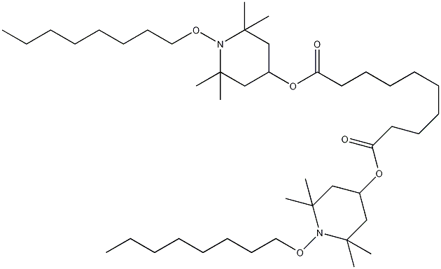 双(1-辛氧基-2,2,6,6-四甲基-4-哌啶基)癸二酸盐结构式