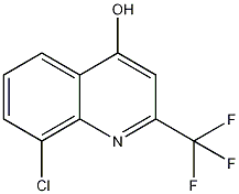 8-氯-4-羟基-2-(三氟甲基)喹啉结构式