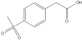 4-甲砜基苯乙酸结构式