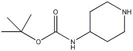 4-叔丁氧羰基氨基哌啶结构式