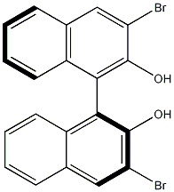 (s)-3,3'-二溴-1,1'-二-2-萘酚结构式