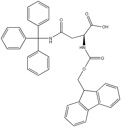 N-(9-芴甲氧羰基)-N-甲苯磺酰基-L-天冬酰胺结构式
