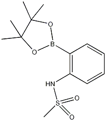 N-[2-(4,4,5,5-四甲基-1,3,2-二氧杂硼烷-2-基)苯基]甲基磺酰氯结构式