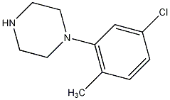 1-(5-氯-2-甲基苯基)哌嗪结构式