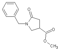1-苄基-5-氧-3-吡咯烷羧酸甲酯结构式