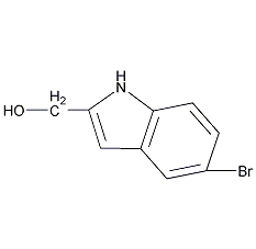 2-羟甲基-5-溴-1H-吲哚结构式