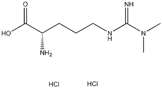 NG,NG(asym.-)-二甲基-L-精氨酸二氯化氢结构式