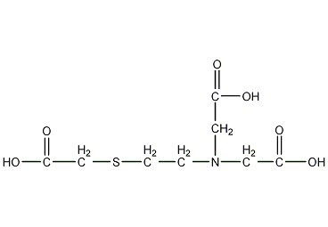 [[2-[(羧甲基)硫代]乙基]亚氨基]二乙酸结构式