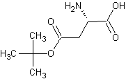 L-天门冬氨酸-4-叔丁基酯结构式