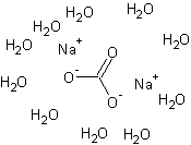 碳酸钠十水结构式