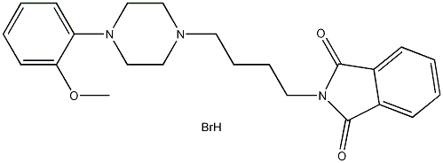 1-(2-甲氧基苯基)-4-(邻苯二甲酰亚氨基丁基)哌嗪氢溴酸盐结构式