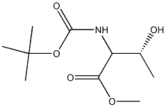 N-(叔丁氧羰基)-L-苏氨酸甲酯结构式